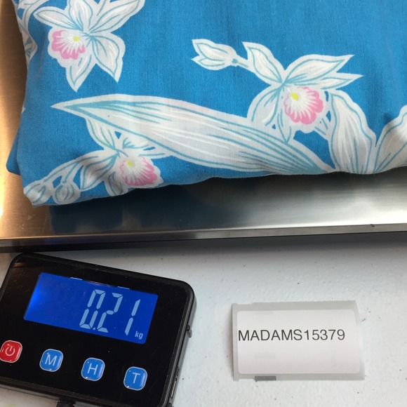 Royal Creations‎ Muumuu Hawaiian Dress Blue Floral Womens Size S Short Sleeve - Picture 8 of 8